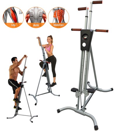 RICAN Vertical Climbing Machine and Folding Indoor Exercise Fitness Stair Stepper Machine, Home Workout Step Machines, 240lbs Loading Exercise Vertical Climber Stepper for Office, Home and Gym