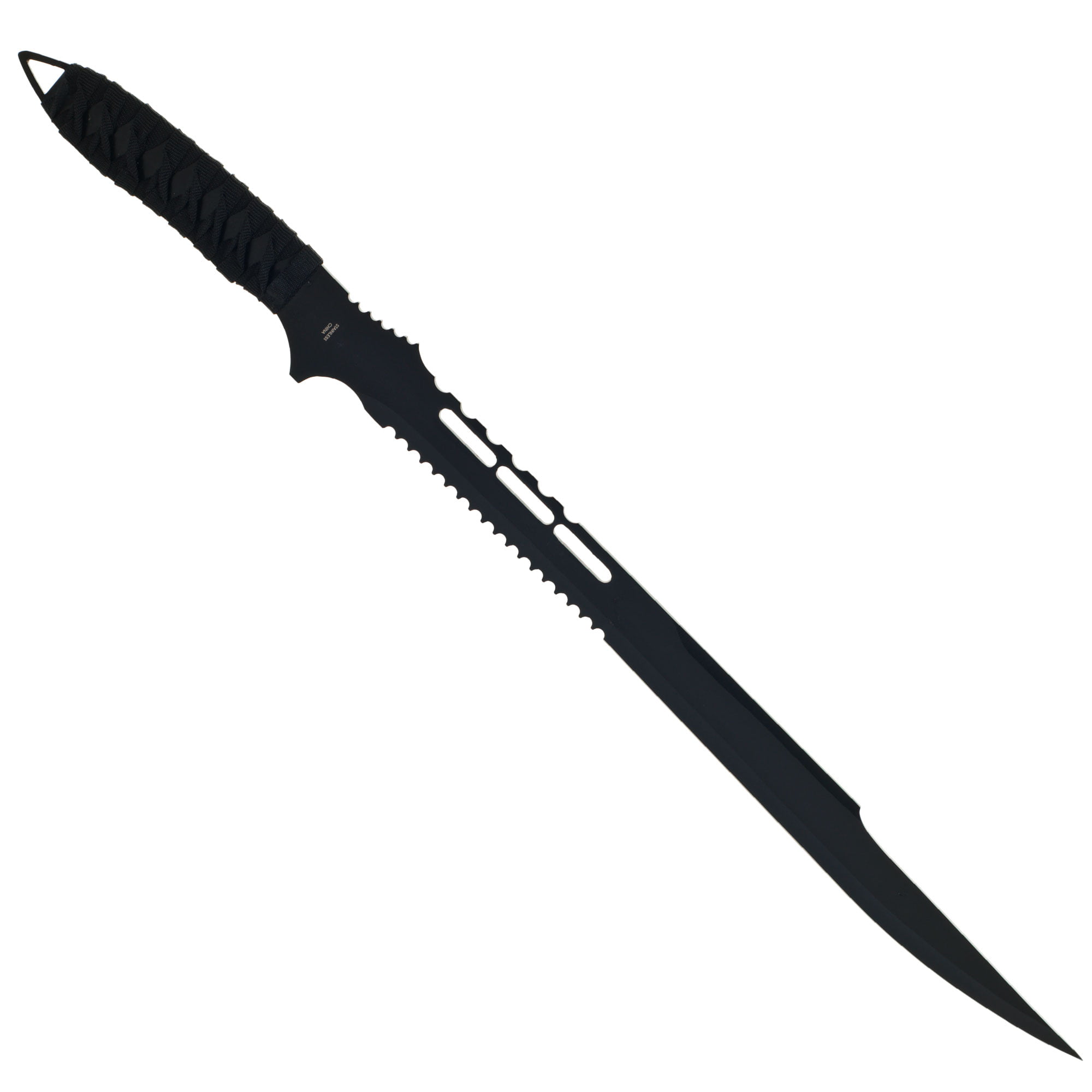 T 632119 27" Ninja Machete Black with Handle Arm Brace and Sheath 