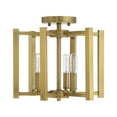 thumbnail image 2 of Warm Brass Three Light Semi-Flush Mount from the Benson Collection, 2 of 5