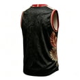 thumbnail image 3 of Mexico 2026 Soccer Cup Sleeveless Jersey for Men, Muscle Tank Top with Gold Winged Sun Graphic & "MÉXICO" Print, Breathable Athletic Training Vest, 1 PC Black L, 3 of 3