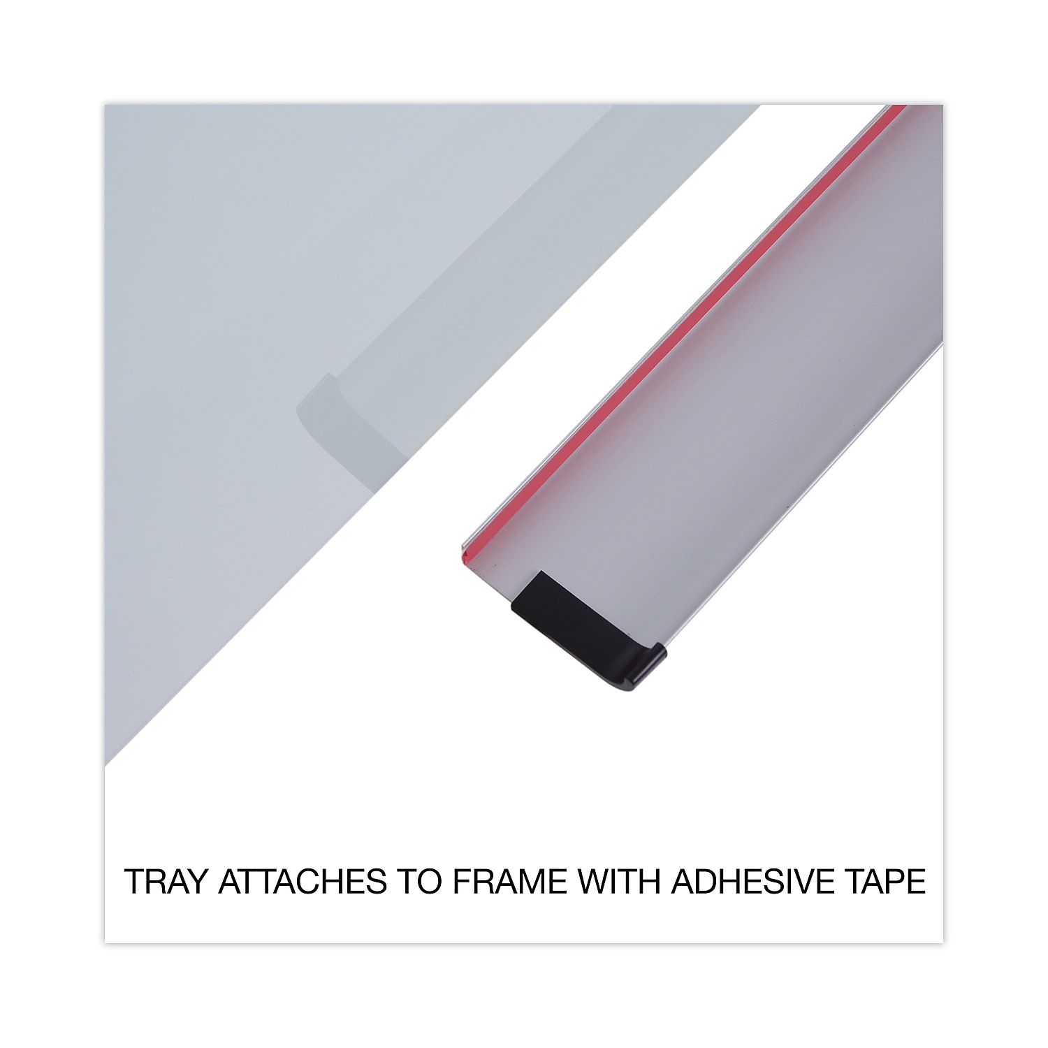 Universal UNV43232 36 in. x 24 in. Frameless Glass Marker Board - White