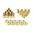 thumbnail image 1 of Unique Bargains Laiton M4 6mm + 6mm Hexagonal Mâle-Femelle Vis Écrou Kit 10 Ensembles, 1 of 6