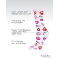 thumbnail image 3 of MeMoi Pucker Up Kisses Bamboo Blend Crew Socks - Womens - Female, One Size, White, 3 of 7