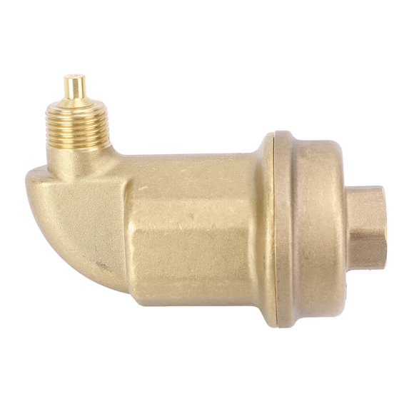 Air Release Valve, Easy Installation Erosion Resistant Compact Brass 110 degrees Celsius High Temperature Resistant Air Bleeder Valve DN15 Caliber for Water Treatment