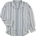 thumbnail image 4 of American Eagle Womens Stripe Button Up Shirt, Blue, Small, 4 of 5