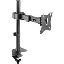 ELG F50N Full Motion Monitor Desk Mount Arm for 17–34 Inch Screens, Adjustable Height Swivel Tilt VESA Stand