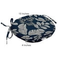 thumbnail image 4 of Vargottam Indoor/Outdoor Round Bistro Chair Cushions Block Print 15-Inch Bistro Chair Pads Waterproof Seat Chair Cushion For Home/Office- Set Of 2 (Royal Blue), 4 of 7