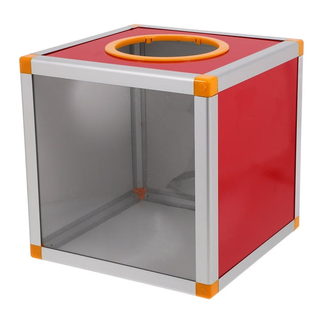 KAKOWELY Caja cuadrada para rifas, juegos de fiesta, multifuncional, con 8 tornillos y destornillador, ideal para recaudar fondos para empresas (20 x 20 x 20 cm)
