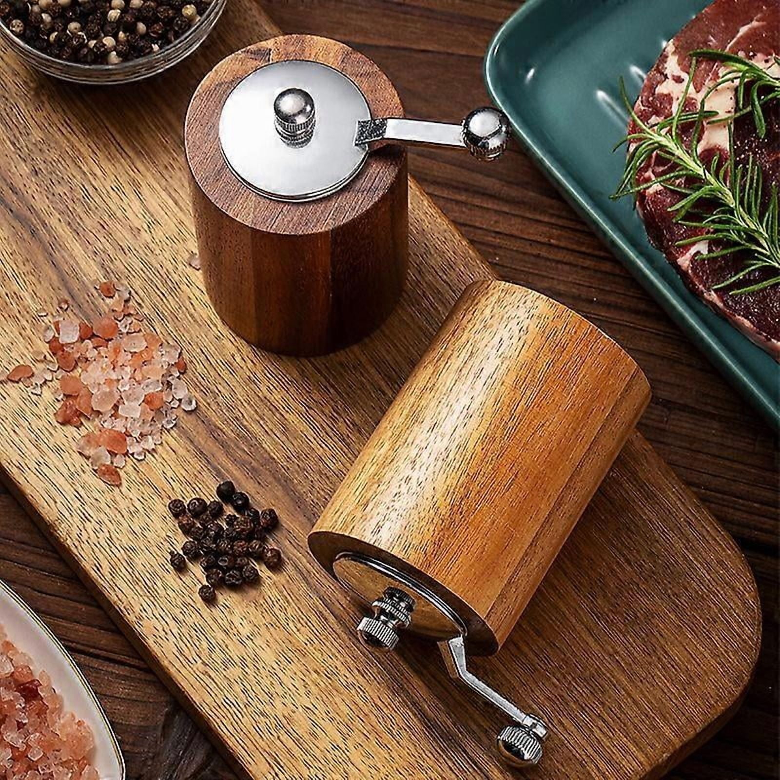 Manual Flax Seed Grinder - Pepper Mill Adjustable Coarseness Household Grinding Bottle Hand Crank Mill