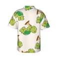 thumbnail image 3 of Cartoon Animal Turtle Playing Instrument Hawaiian Shirts For Men, Summer Short-Sleeve Relaxed-Fit Button-Down Shirts Small, 3 of 9