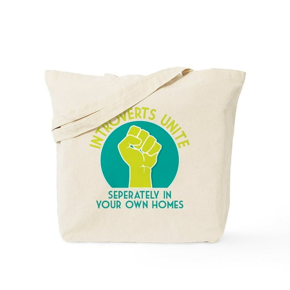 CafePress - Introverts Unite Tote Bag - Unisex Canvas Tote Bag, Beige, 1-Piece