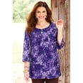 thumbnail image 2 of Catherines Women's Plus Size Petite Easy Fit 3/4-Sleeve Scoopneck Tunic, 2 of 6