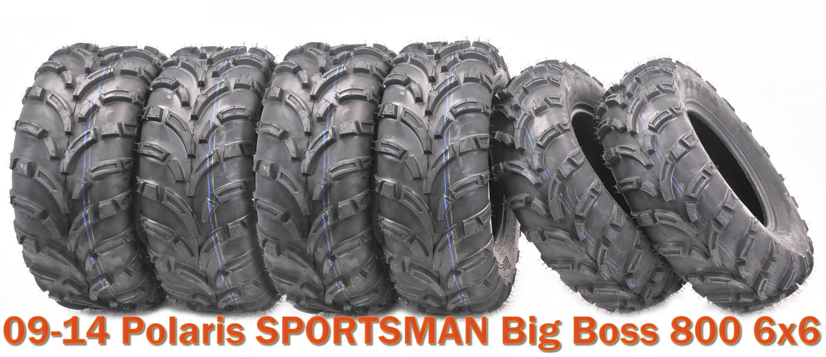 WANDA 4-Pack ATV Tires – 25x8-12 & 25x10-12 – Fits Polaris Sportsman 570 / ACE 2014+ – Bias Ply, Load Range C