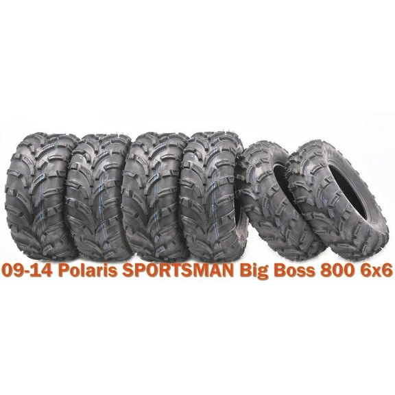 6 WANDA ATV tires 25x8-12 & 25x11-12 f 09-14 Polaris SPORTSMAN Big Boss 800 6x6