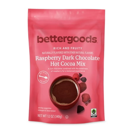 bettergoods Dark Chocolate Raspberry Hot Cocoa Mix, 12 oz
