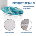 thumbnail image 5 of ZUXONGSY Blue Marble Print Toilet Lid Dust Cover Decorative Toilet Seat Covers Lids with Elastic Band Washable Toilet Lid Seat Protector Cover Easy to Install Gifts for Mum, 5 of 6
