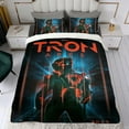 thumbnail image 4 of Tron Ares Themed Bed Sheet Set Three Piece Set 53x79 In ches Comfortable And Skin Friendly Unique Design Creating A Star Studded Night Home Decor Gifts For Family Friends fans, 4 of 6