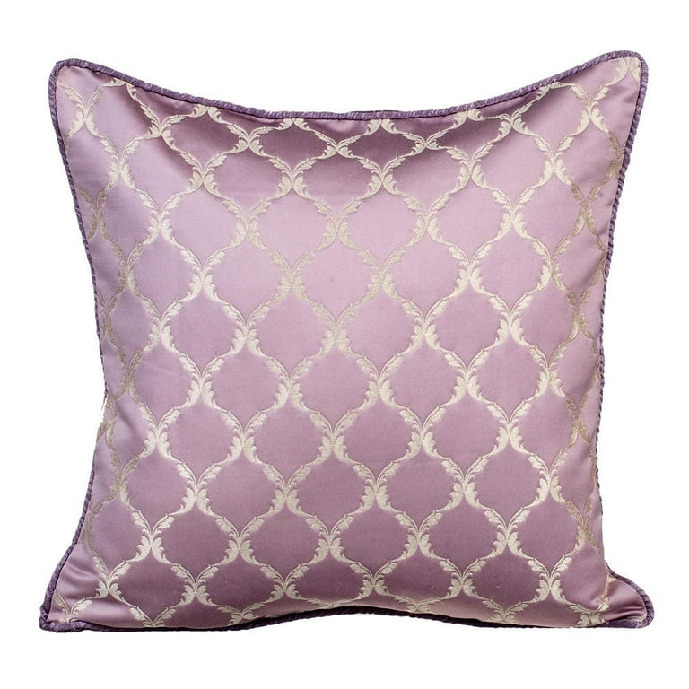 Pillow Sham Euro Lavender Euro Pillow Shams 26x26 inch 65x65 cm Jacquard European Shams Abstract Lattice Trellis Pattern Modern European Pillow Shams Lavender Tea Walmart