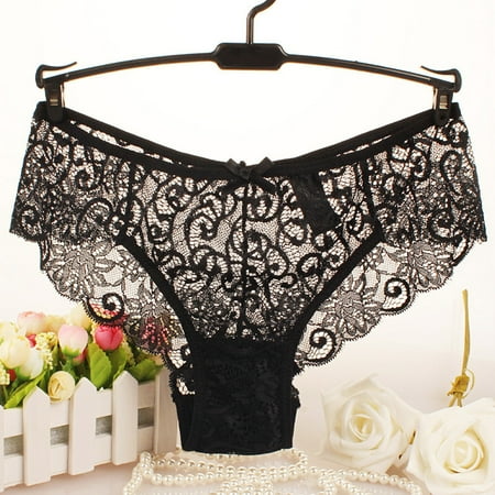 eczipvz Underwear Women Plus Size Women High Waist Abdominal Panties Ladies Cotton Crotch Raise Lace Panties Briefs Black M