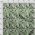 thumbnail image 3 of oneOone Georgette Viscose Green Fabric Floral Retro Craft Projects Decor Fabric Printed By The Yard 42 Inch Wide, 3 of 5