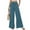 Blue, variant on QingYiHua Womens Pants Summer Casual High Waisted Wide Leg Pants Palazzo Beach Trousers Lace Flowy Summer Outfits with Pockets,Army Green