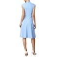 thumbnail image 3 of 2026 Summer Dress for Women Midi Length Cap Sleeve Pockets Elegant Office Work Dresses XS Light Blue, 3 of 6