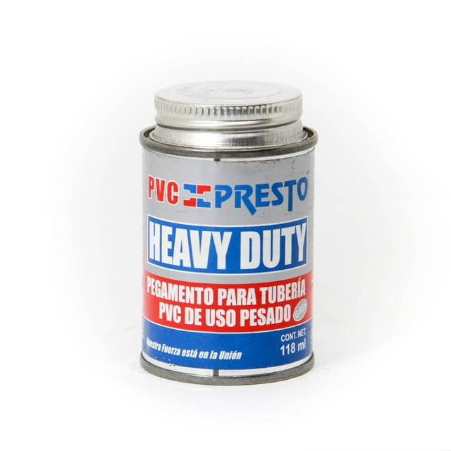 PVC Heavy Duty Pegamento para tubería de PVC uso pesado Presto 118ML