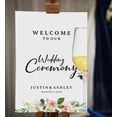 thumbnail image 2 of Darling Souvenir MADE WITH LOVE Wine Glass With Flowers,PersonalizedWeddingWelcome Sign, Large Decorative Poster Welcome To Our Wedding Poster For Easel Wedding Collection- 18x12, 2 of 5