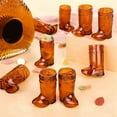 thumbnail image 2 of 36 Pieces 1 OZ Clear Cowboy Glasses Mini Cowboy Boot Shot Glasses Plastic Western Cowboy Glasses Brown, 2 of 7
