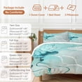 thumbnail image 6 of Queen 4 Piece Bedding Set Abstract Flowing Marble Texture Soft Breathable Duvet Cover and Pillowcase,Turquoise Fluid Art Duvet Cover Set Washable Bed Sheets for Bedroom Dormitory Guest Room, 6 of 9