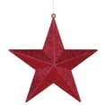 thumbnail image 2 of Vickerman 24" White Glitter Star Star Ornament, 2 of 3
