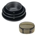 thumbnail image 1 of Stainless Steel Ti-coated Tableware Set Outdoor Portable dinnerware Kit Camping Picnic BBQ Bowl and Plate Kits with Storage Bag, 1 of 2
