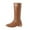 Brown, variant on sertiohcv Combat Boots Womens Womens Shoes Women's Knee High Boots Square Toe Block Heel Long Boots for Women Comfortable Slip on Low Heel Womens Riding Boot Brown,Size US 8