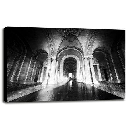 Parisian Ghost-SEBLOR113691 Print 11.25"x16.5" by Sebastien Lory in a Canvas Stretched on 1.5" Bars