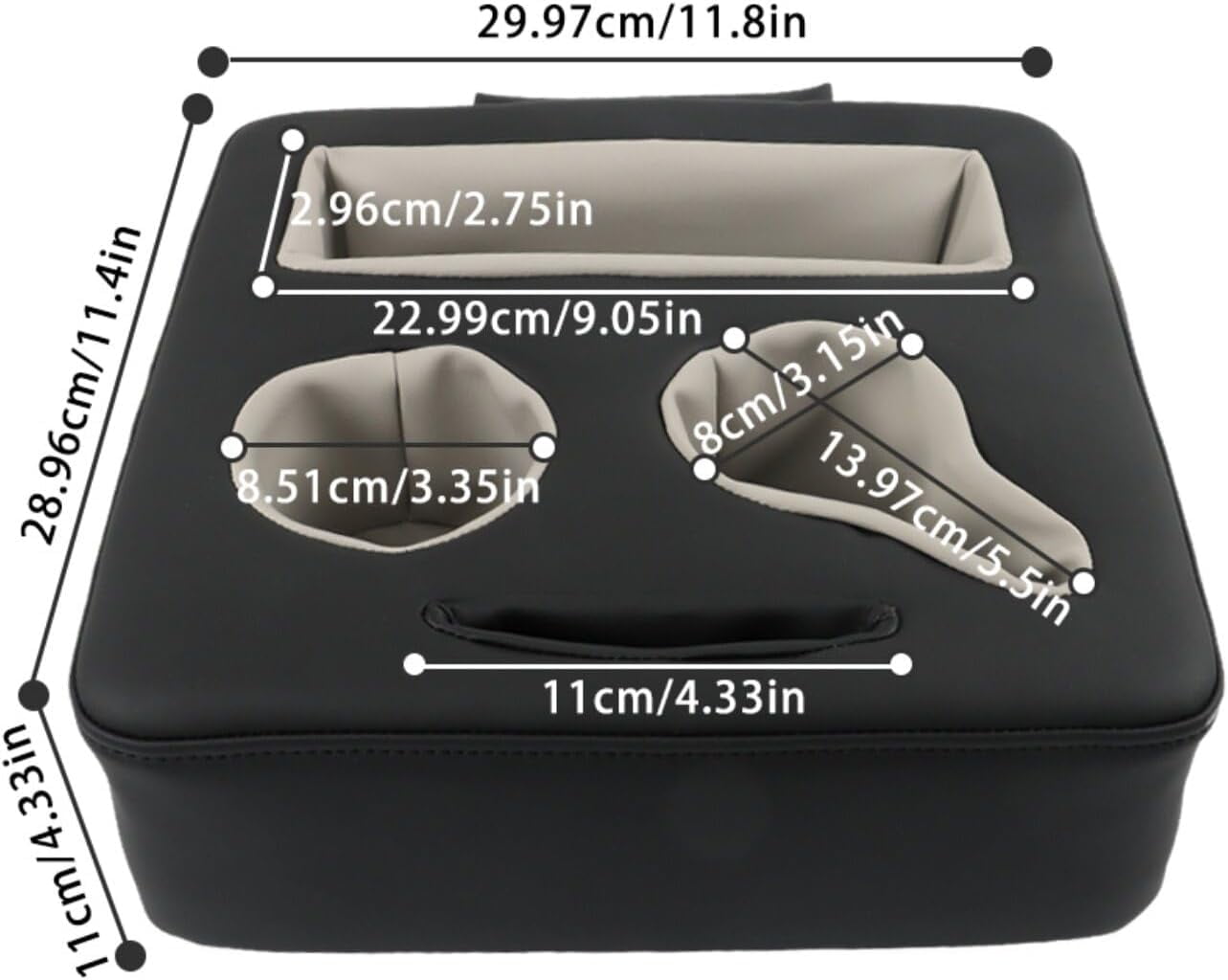 waltyotur Black Portable Cup Holder for Car Backseat, Bed, Sofa, Yacht