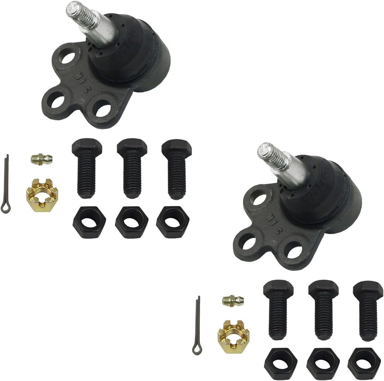Detroit Axle - 2.4L Front Tie Rods Ball Joints Sway Bars for Chevy Equinox GMC Terrain 2010 2011 2012 2013 2014 2015 2016 2017, 4 Inner Outer Tie Rods 2 Lower Ball Joints 2 Sway Bars Replacement