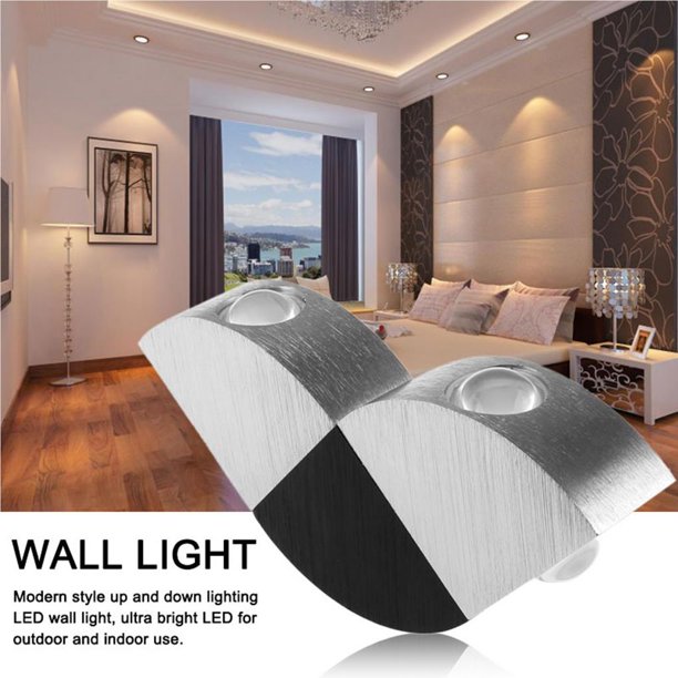 Inteprter Lámpara de pared LED de 4 colores hacia arriba y hacia abajo con forma de mariposa Luz de aplique de vía LED 4W Rojo y verde - CA 85-265V Iluminación y accesorios No.2 Inteprter HA025384-02