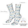 thumbnail image 4 of Bingfone Sea Turtle Prirnt Women's Men's Fun Pattern and Solid Crew Socks-1 Pair Pack-Cool & Classic Novelty Design Gifts, 4 of 7