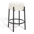 thumbnail image 5 of SAFAVIEH Couture Paisleigh Round Backless Counter Stool, Ivory/Black, 5 of 10