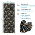 thumbnail image 2 of Black Highland Cow Flower Pattern Hot Yoga Mat Towel Non Slip for Hot Yoga - Quick-Drying Yoga Mat Cover with 4 Corner Pockets with Travel Bag - Hot Yoga Towel Non Slip 70"x26", 2 of 6