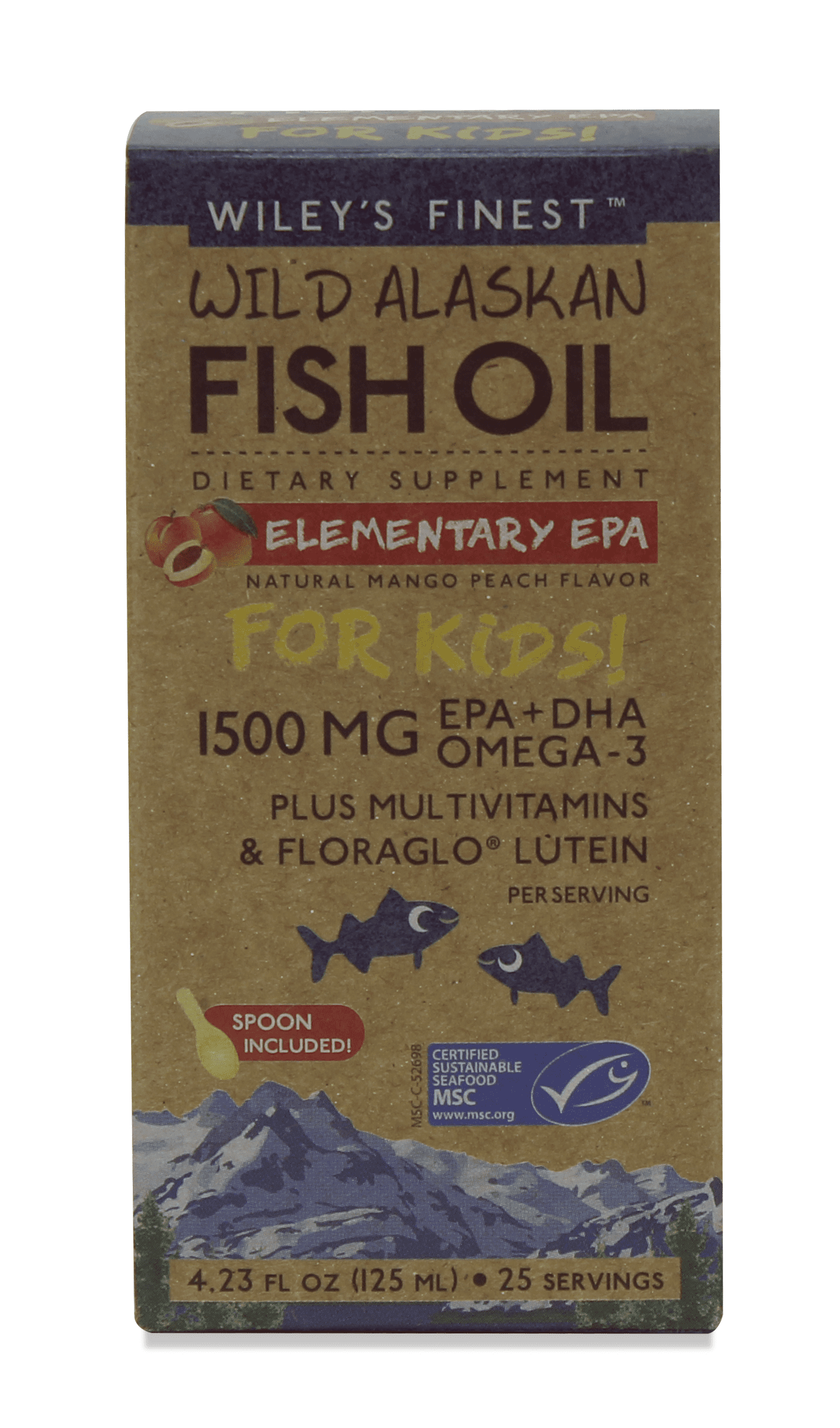 Wiley's Finest Fish Oil Elementary EPA For Kids Liquid, 1500 Mg, 4.23 Fl Oz