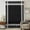 Black, Obsidian, Onyx, Carbon, variant on Modern Minimalist Styles Sheer Curtains 72 Inches Long for Living Room, Rose Grid Lines Pattern Light Filtering Privacy Drapes, Breathable Semi Sheer Window Treatment for Bedroom Dining Room