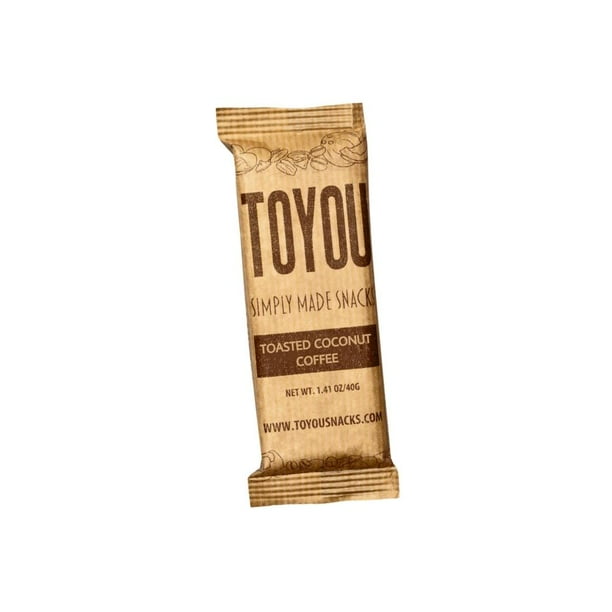 Barra Café Coco Tostado Toyou Healthy Snacks 4 Barras de 40 g de cereales con frutos secos