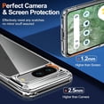 thumbnail image 3 of Google Pixel 8 Clear Case, 20X Anti-Yellowing, Built-in 4 Airbags, 10FT  Protection, Tempered Glass Screen Protector, Slim Fit, 3 of 13