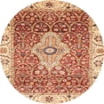 thumbnail image 1 of Ahgly Company Indoor Round Abstract Red Abstract Area Rugs, 4' Round, 1 of 6