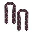 thumbnail image 2 of Haiem Roses Skulls Pattern Graduation Stole 2024 | Premium Satin Sash for Graduation Ceremony, 2 of 7