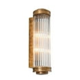thumbnail image 3 of Antique Vintage Art Deco Brass & Glass Rod Wall Sconce Lamp Light, 3 of 4
