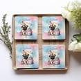 thumbnail image 4 of Happy Birthday Cute Puppy Pug with Cake Gifts Party Hat Set of 4 Stone Coasters Dog Lover Gifts 4x4in Absorbent Soapstone Coaster - 00029, 4 of 5