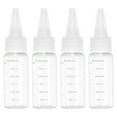 thumbnail image 1 of Botellas de plástico exprimibles Uxcell de 30 ml/1 OZ con tapa transparente, 4 Pcs, botella graduada para líquidos, manualidades, aceites, transparente, 1 of 6