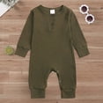 thumbnail image 2 of 8-12 Months Newborn Preemie Pajamas Rompers And Home Unisex InfantLong Sleeve Romper Cotton Solid Bodysuit Jumpsuit Baby Outfits AG Bodysuit Baby Gift, 2 of 9